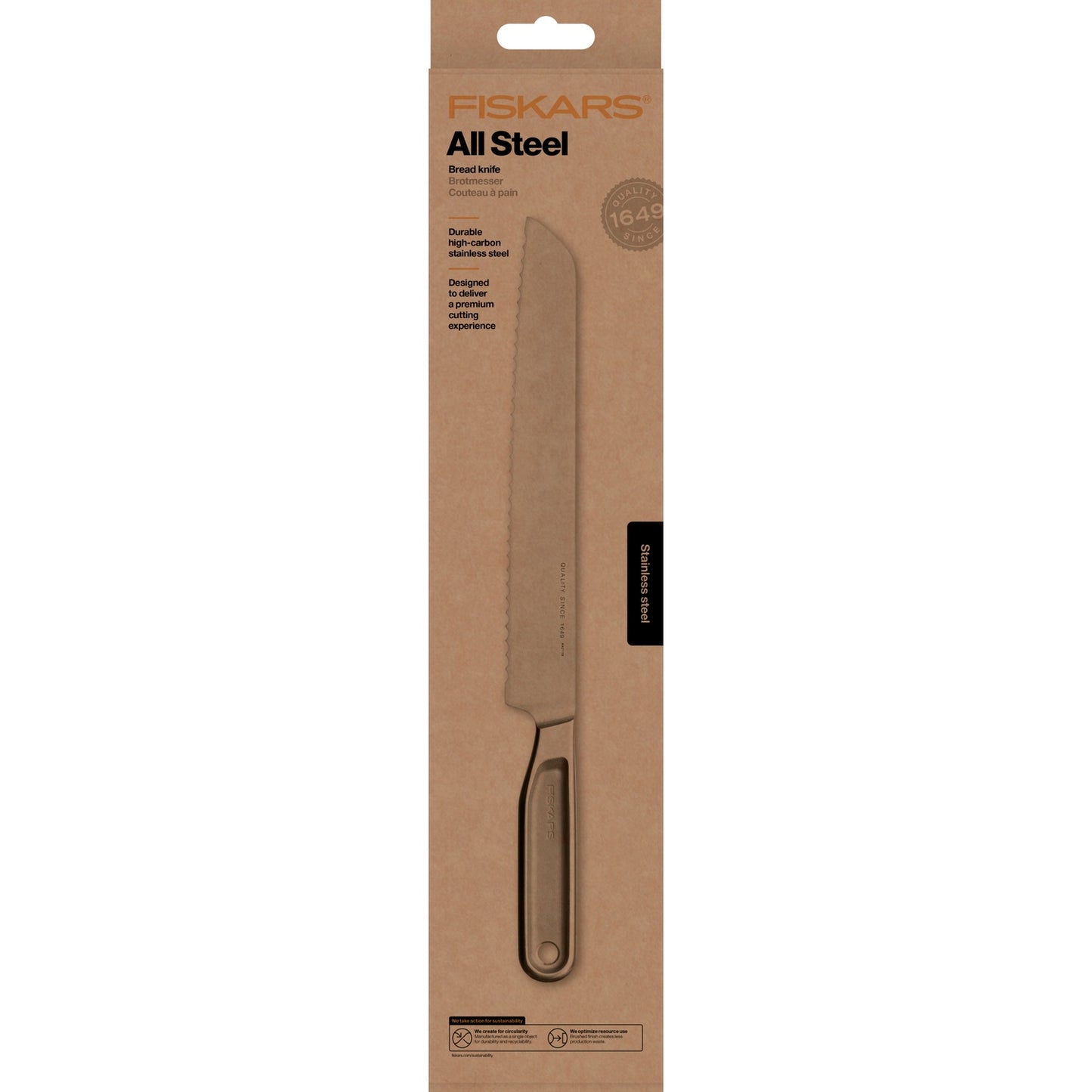 All Steel bread knife 22 cm
