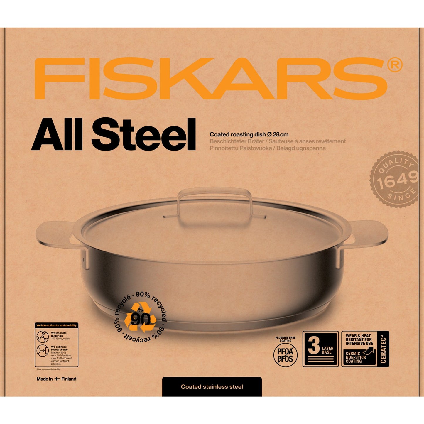 All Steel oven pan 28 cm