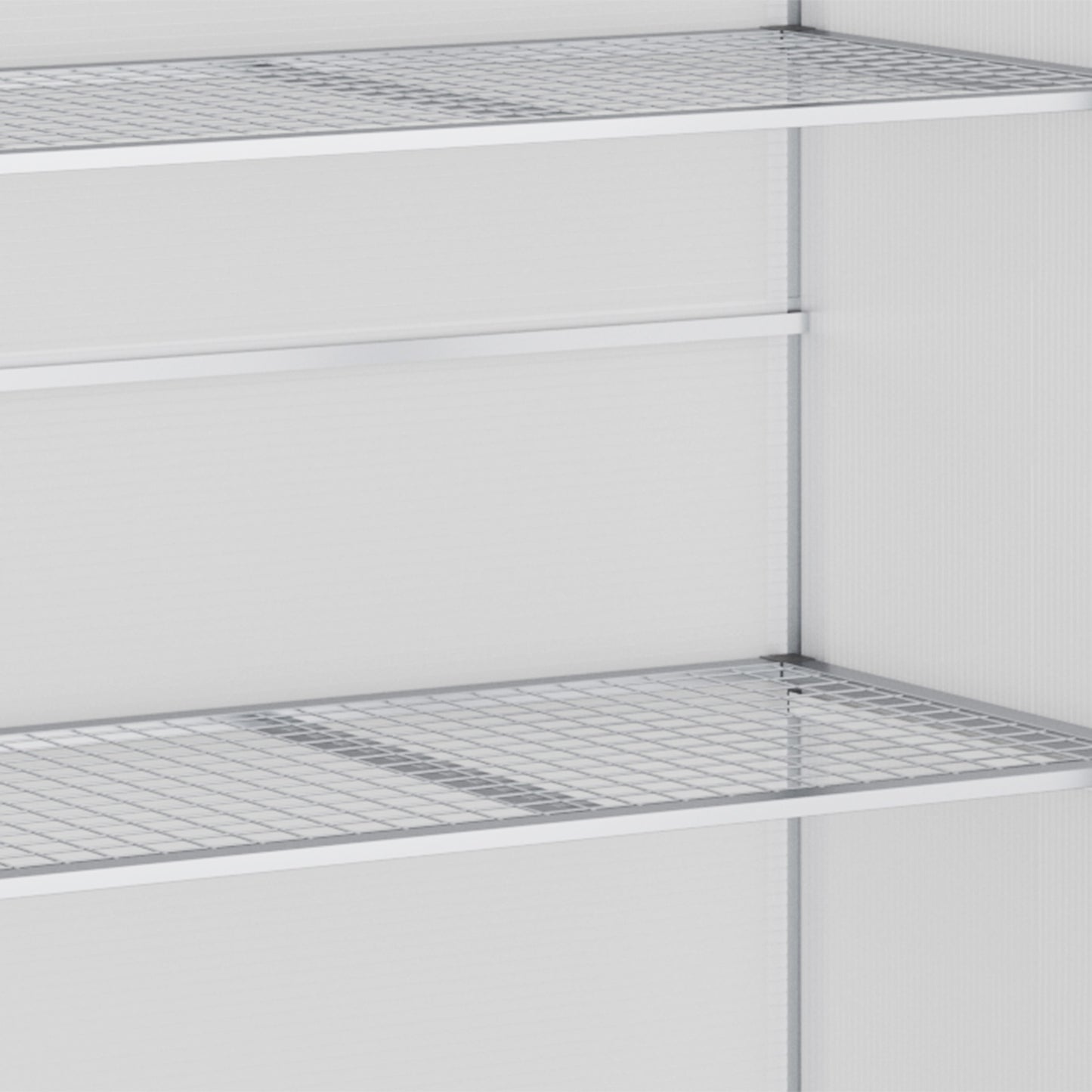 Aluminum greenhouse with foundation, 3 levels, 131x58x139.5 cm