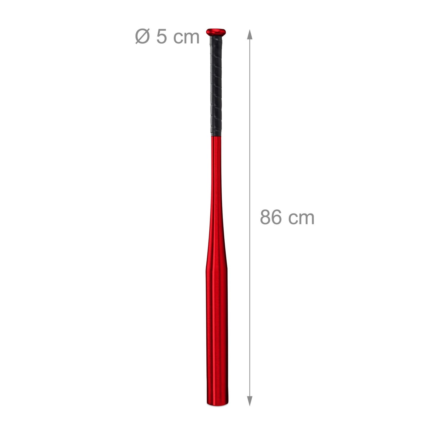 Aluminum baseball bat, red