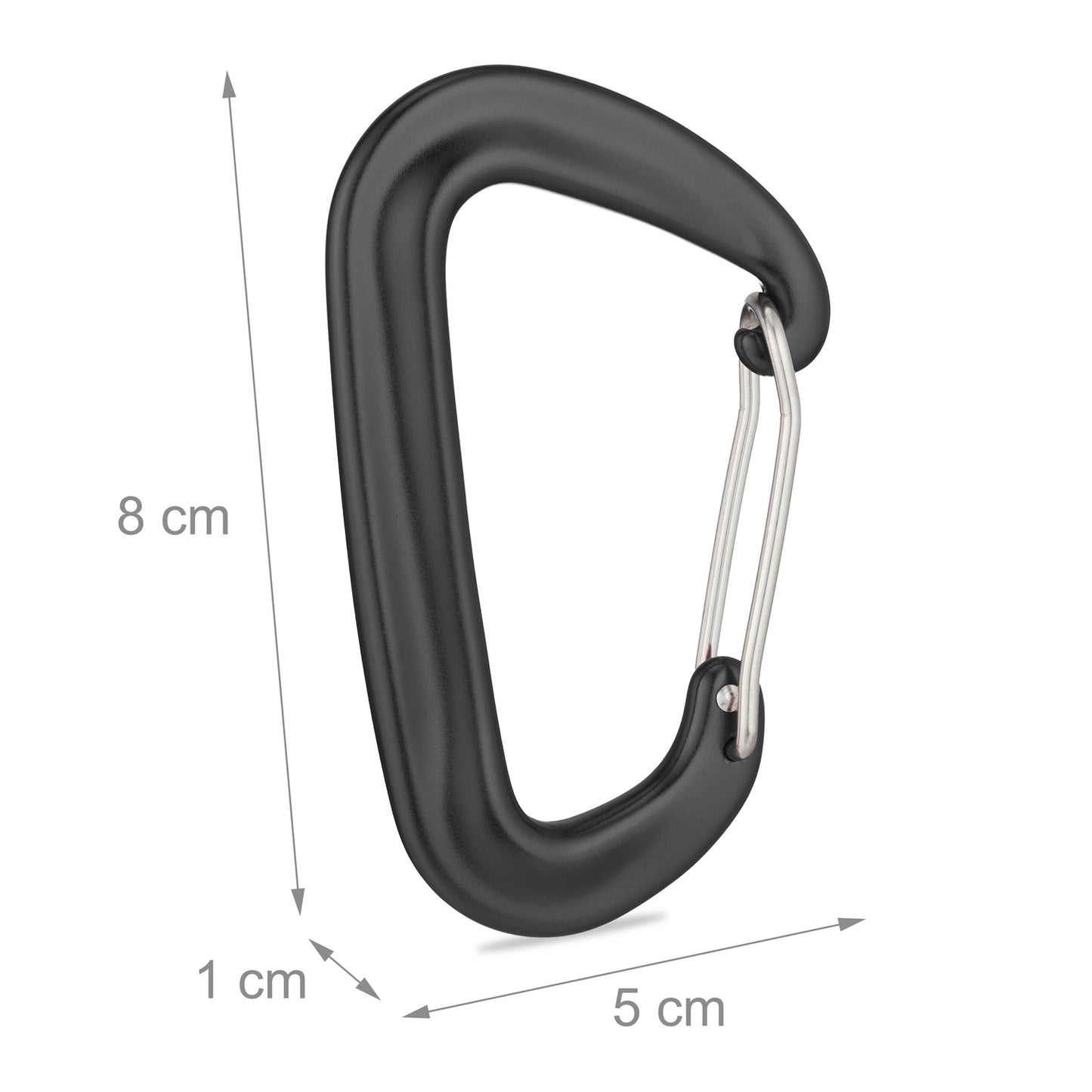 Aluminum carabiner, set of 4