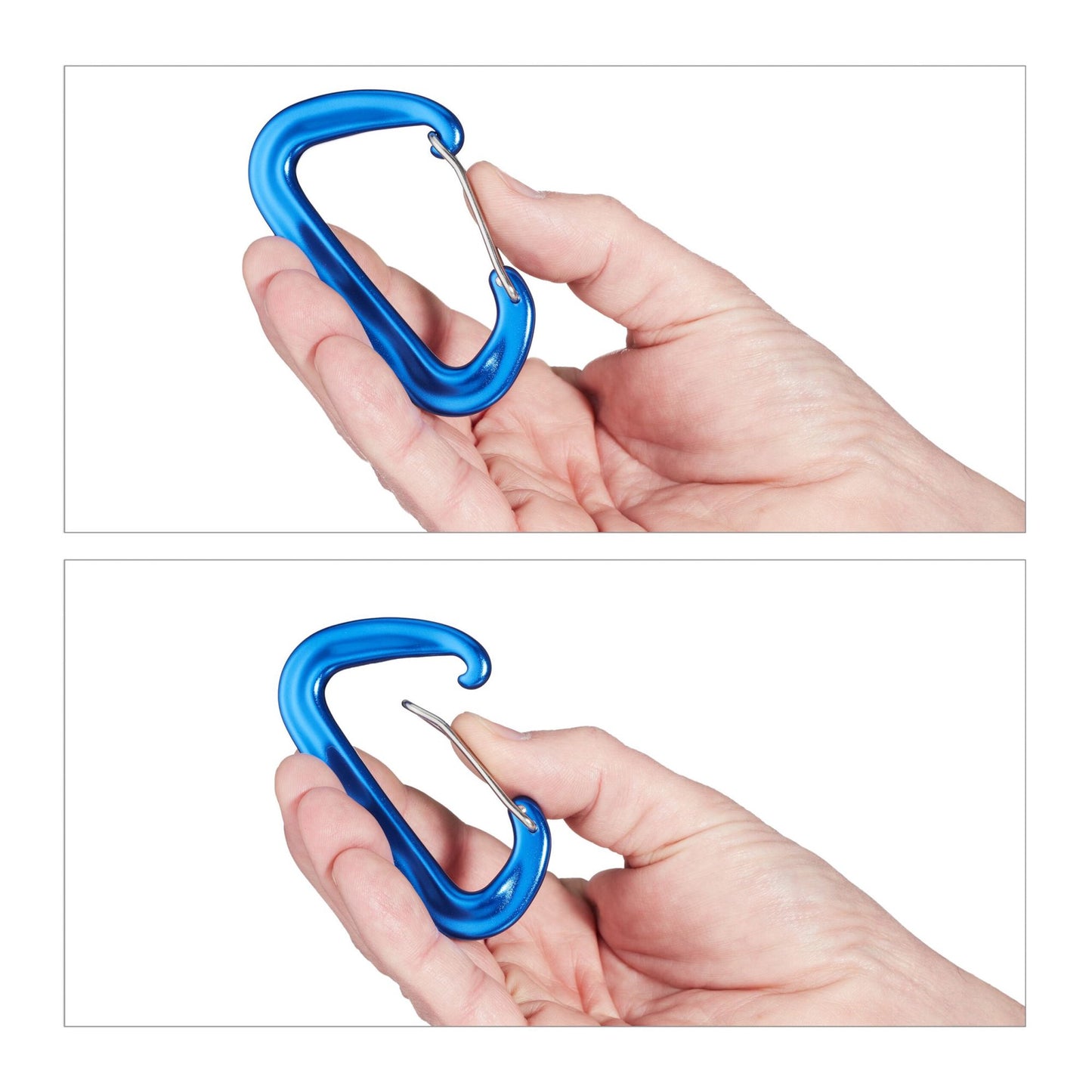 Aluminum carabiner, set of 4