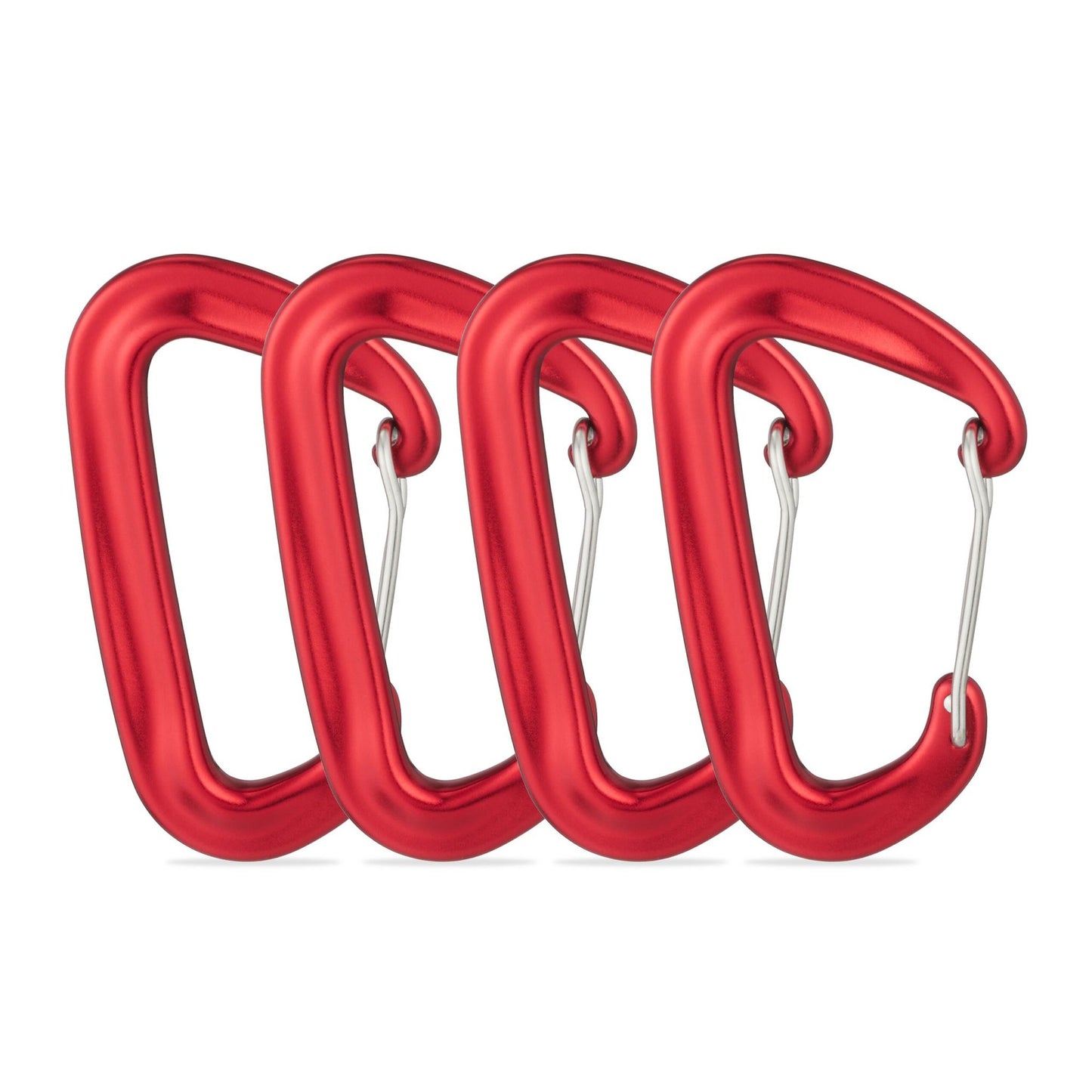 Aluminum carabiner, set of 4
