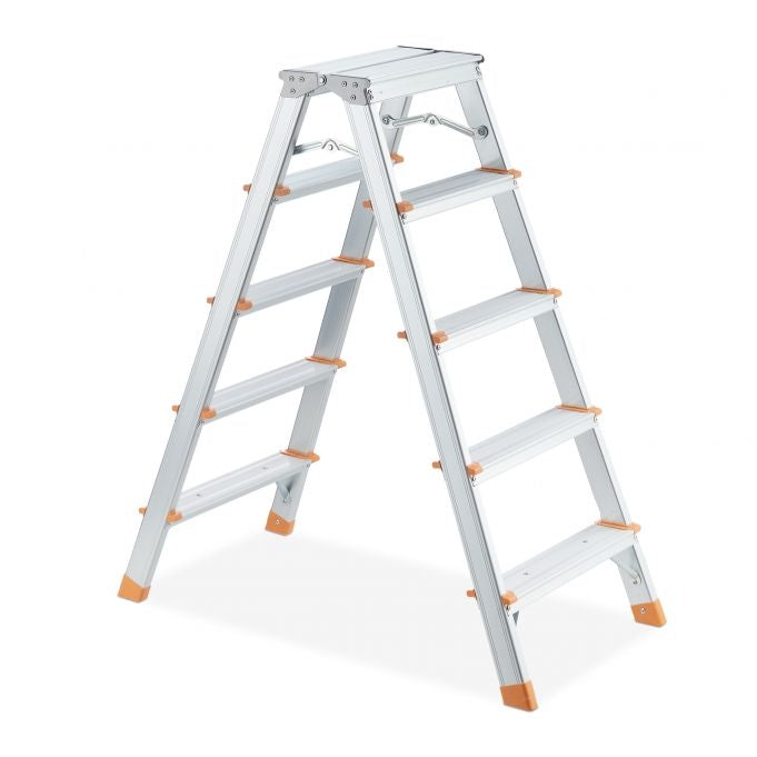 Aluminum double-sided stepladder