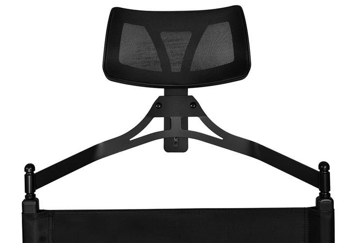Aluminum makeup chair with headrest