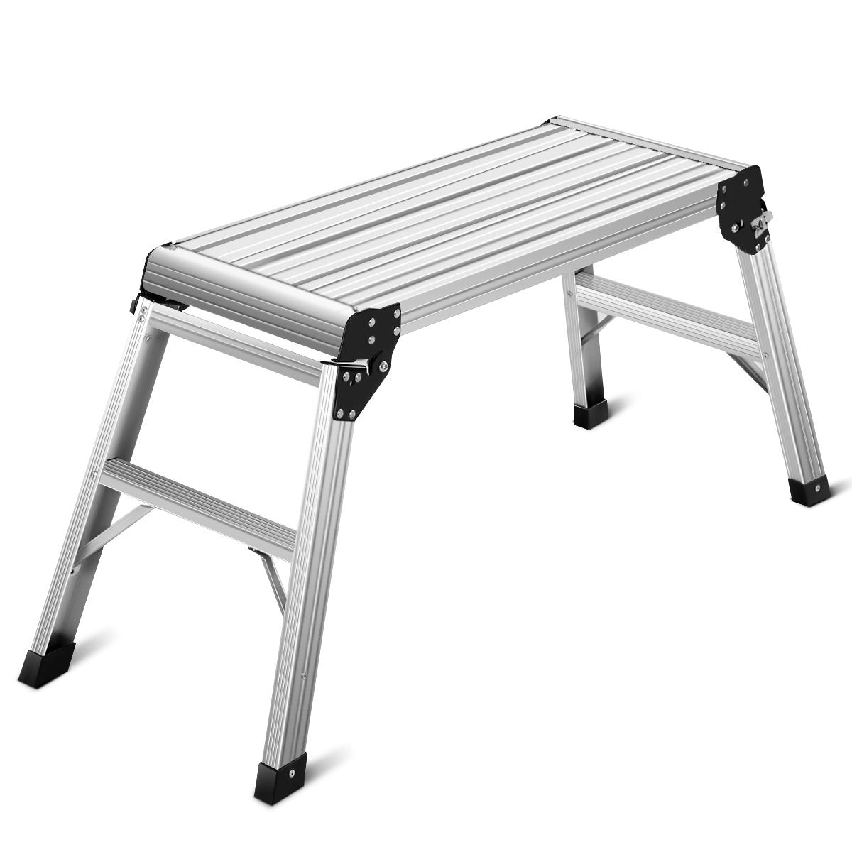 Aluminum platform folding workbench step ladder work platform 150 kg