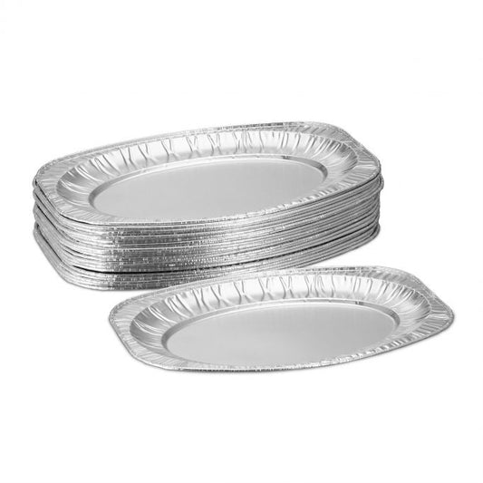 Aluminum serving plates, set of 25