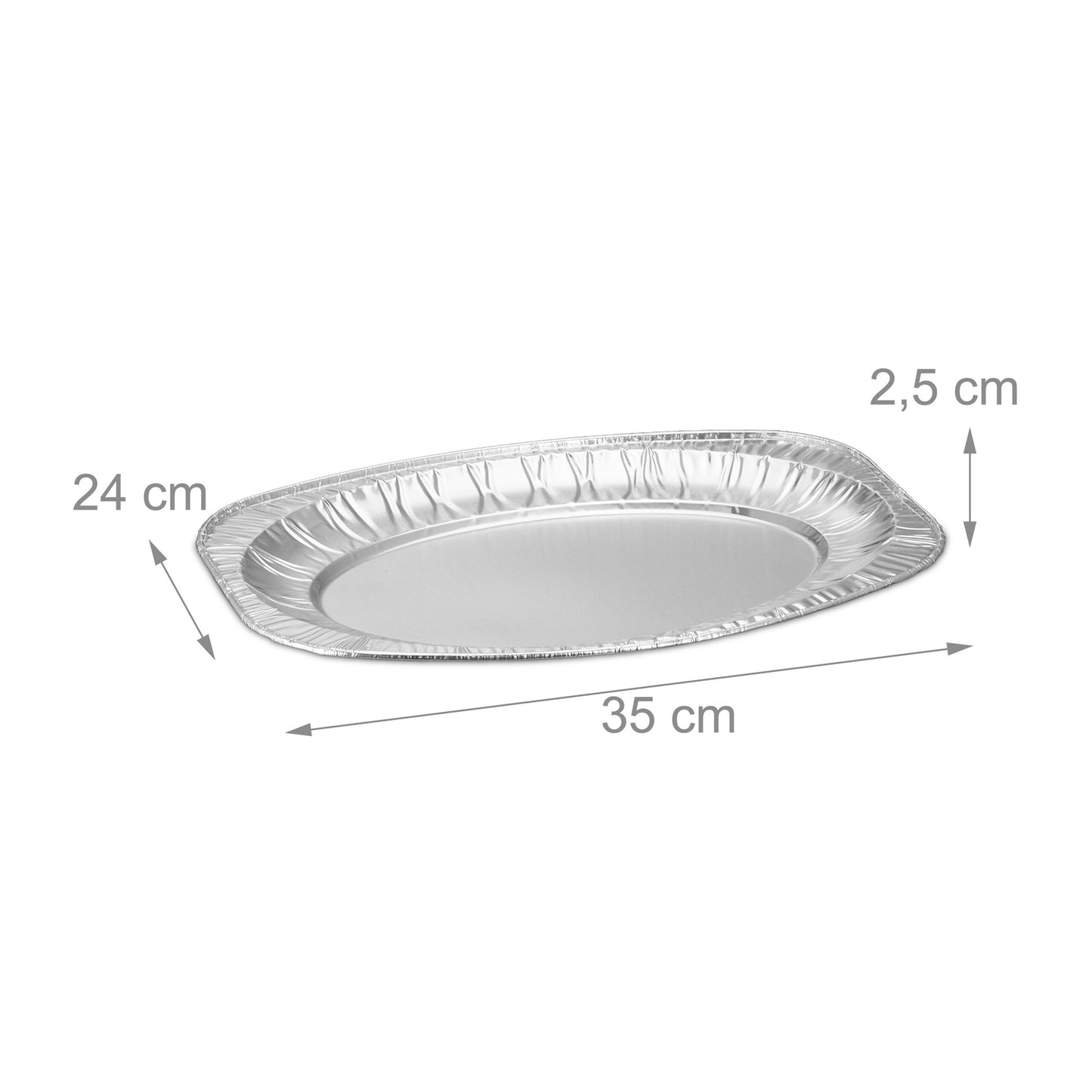 Aluminum serving plates, set of 25