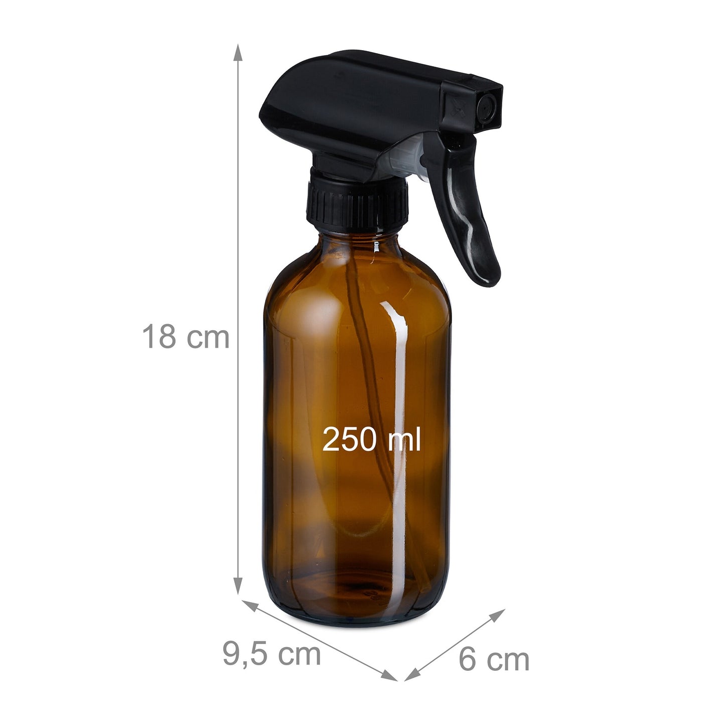 Amber Glass Spray Bottles, Set of 4 – UV Protection