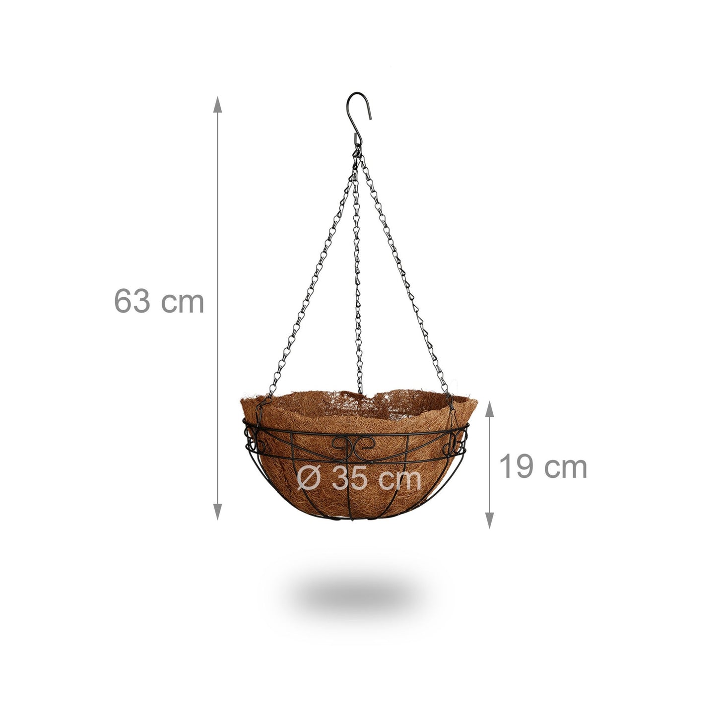 Ampel coconut fiber set of 3