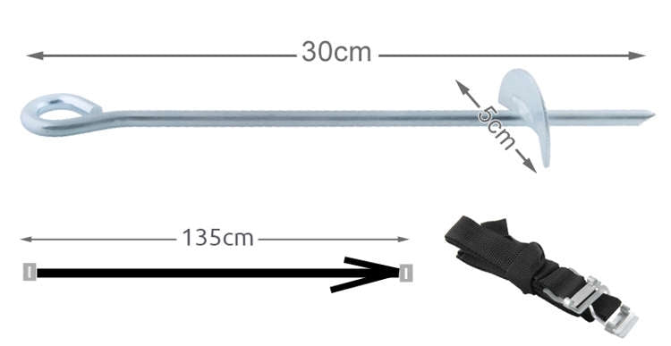 Anchors for the trampoline - a set of 4 pcs.