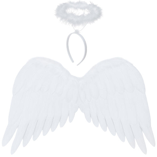 Angel Wings Costume Set with Halo, 50 x 35 cm