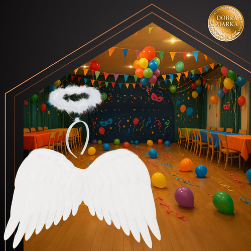Angel Wings Costume Set with Halo, 50 x 35 cm