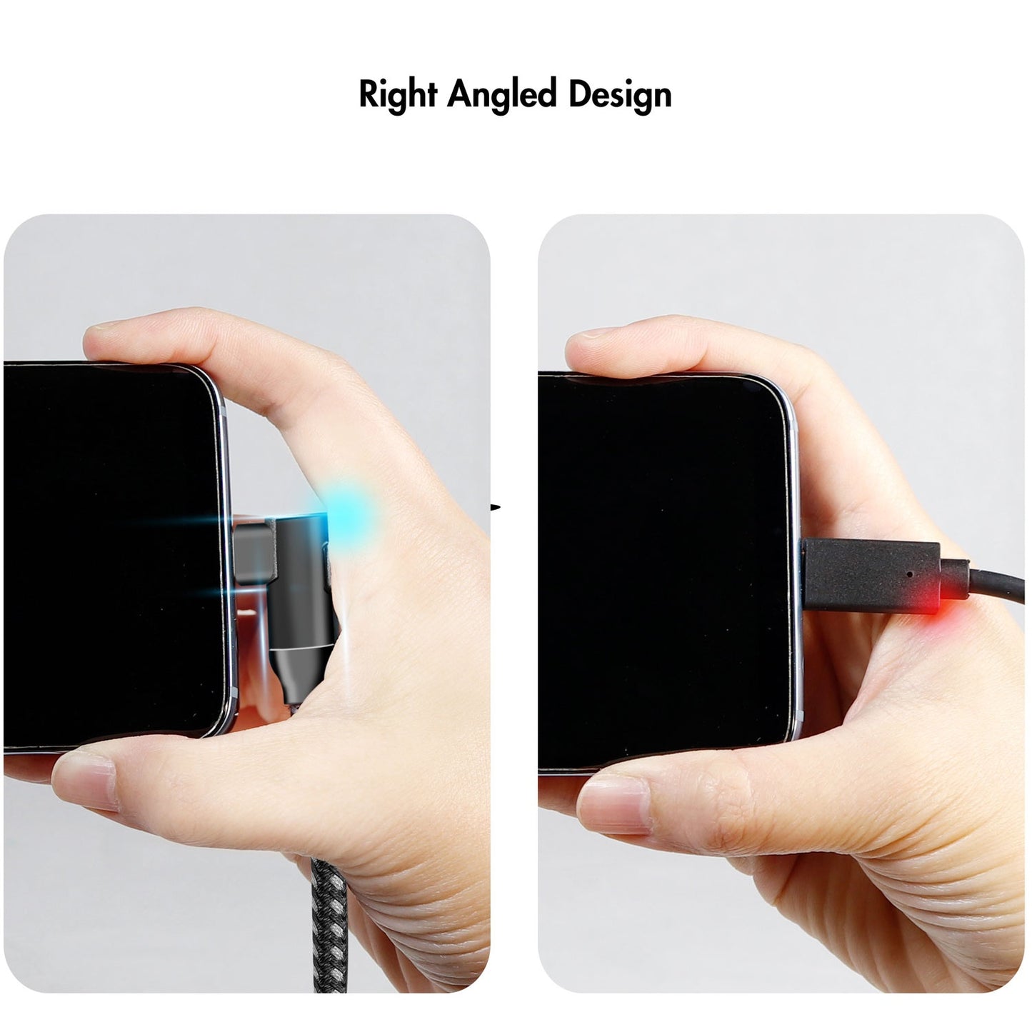 Angled USB-C cable USB 3.2 15W 0.2m