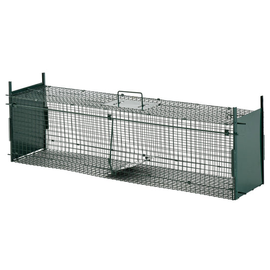 Animal trap in metal for rabbits and cats, double entrances