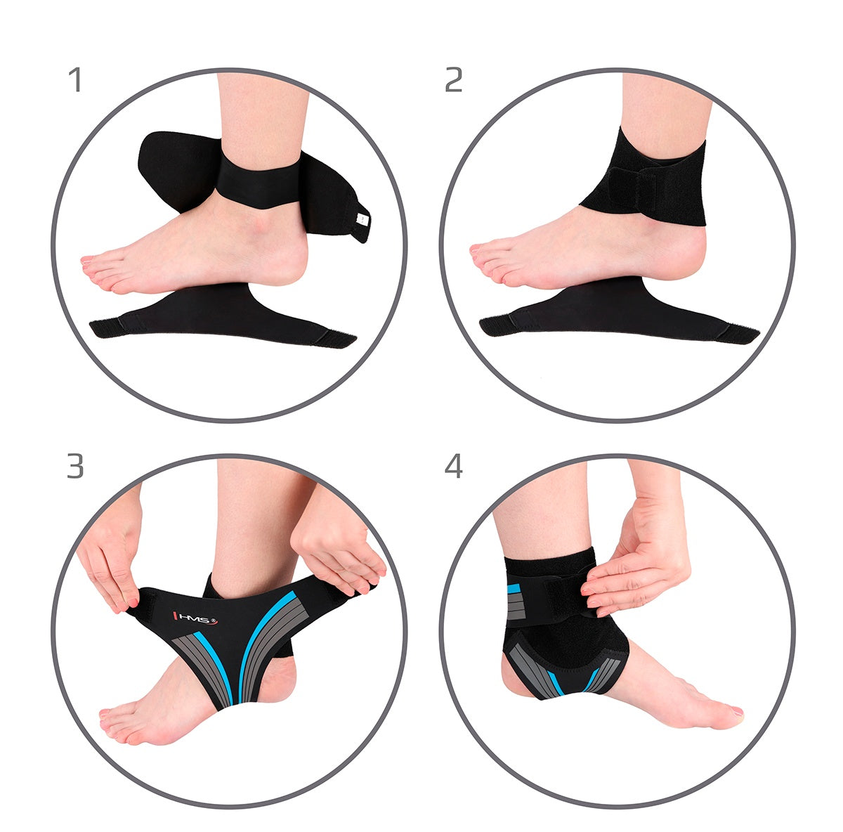 Ankle Support Brace, Size L/XL, Compression Sleeve