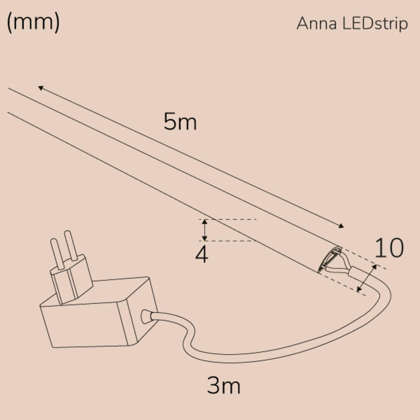 Anna Ledstrip kit COB-LED Milky IP65 5m?? 3000K???
