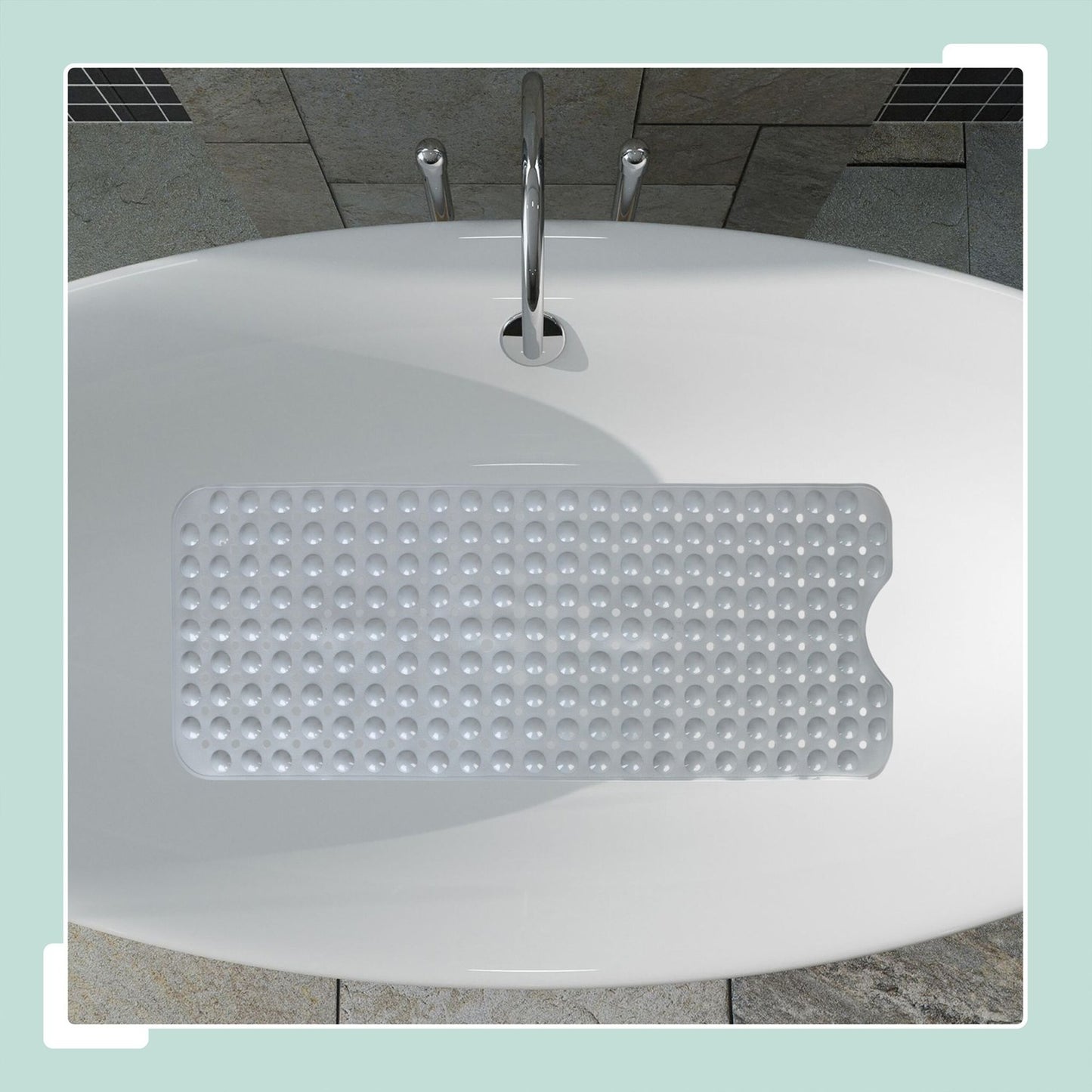 Anti-Slip Bathtub Mat with Massage Effect, Large