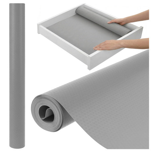 Anti-Slip Drawer Mat, 500x50 cm, Gray, Waterproof
