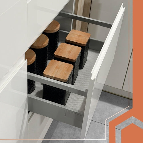 Anti-Slip Drawer Mat, White, 500x50 cm, Waterproof
