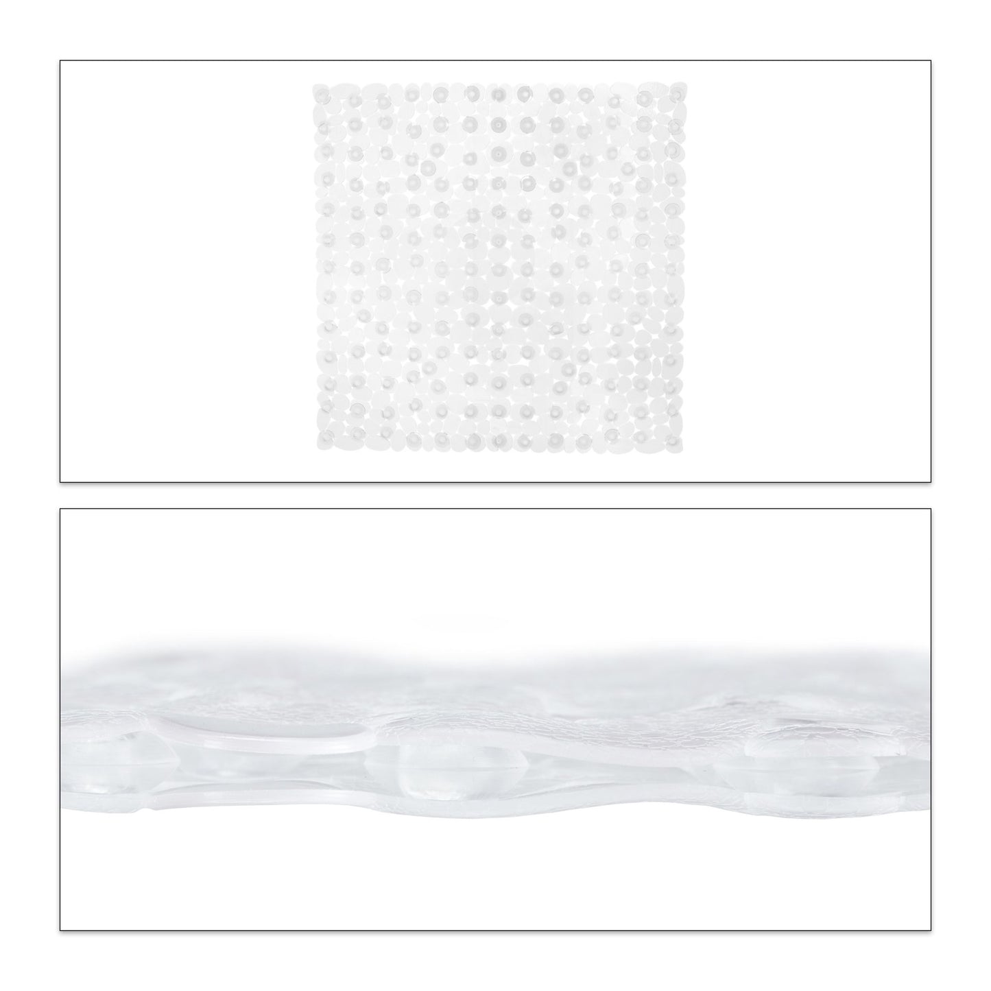 Anti-Slip Square Bathtub Mat with Suction Cups