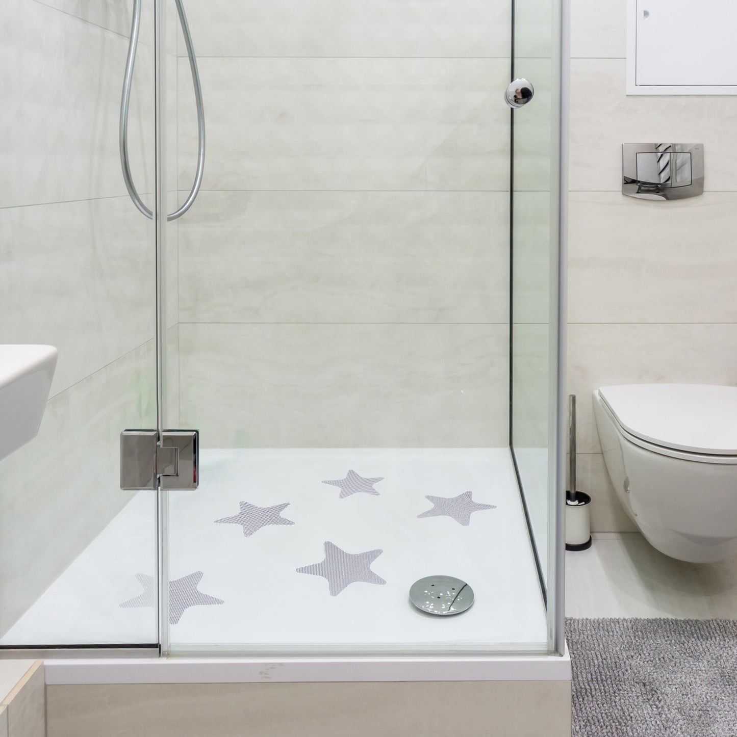 Anti-Slip Starfish Stickers, 30-Pack, Transparent