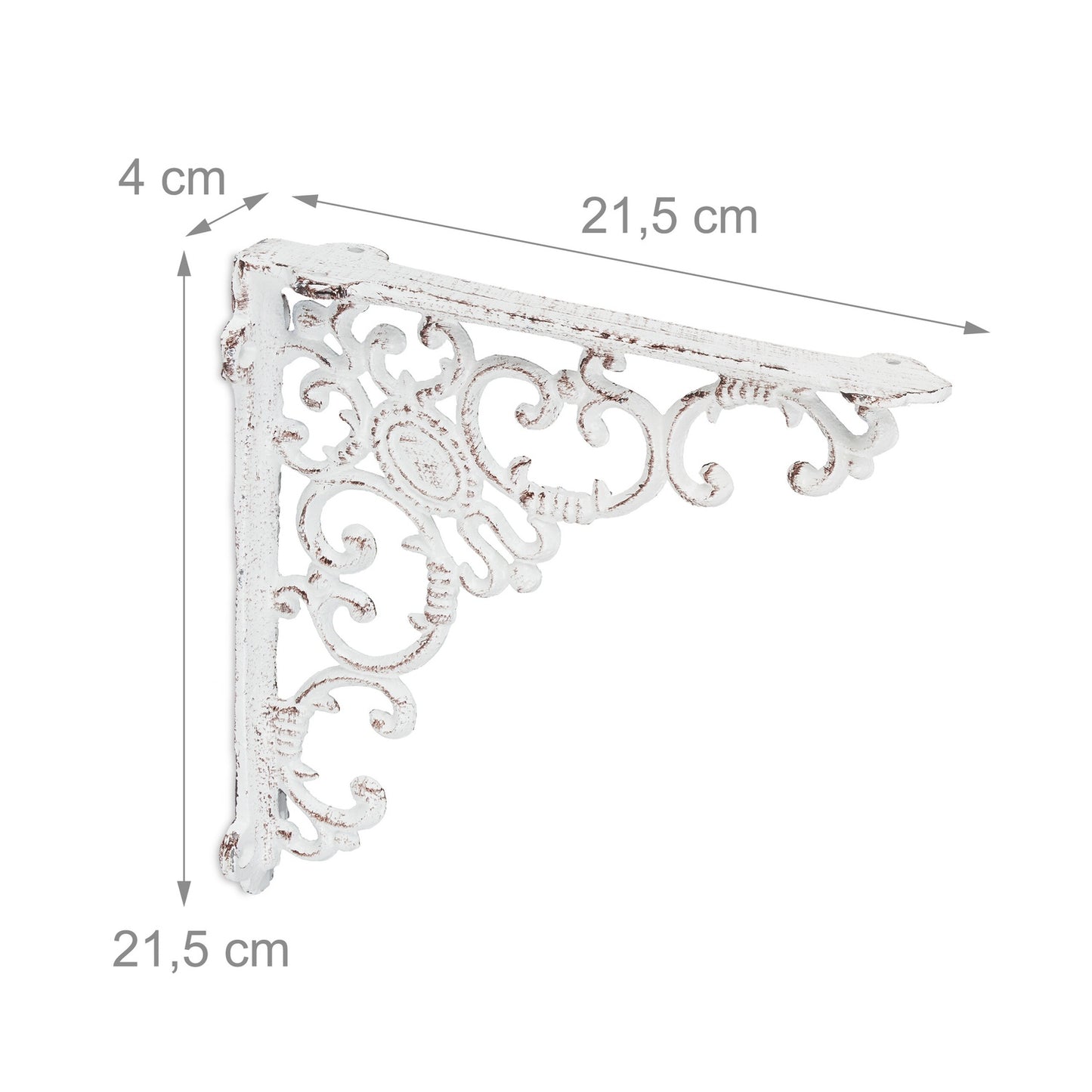 Antique Cast Iron Shelf Brackets, Set of 4