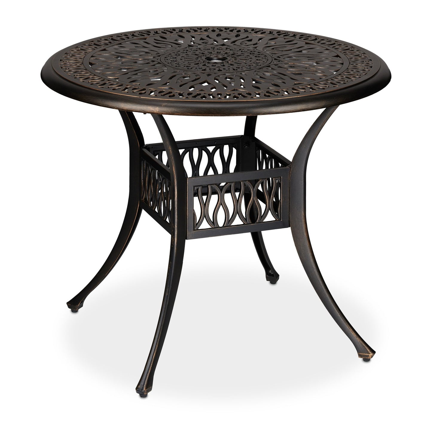 Antique Garden Table with Umbrella Hole