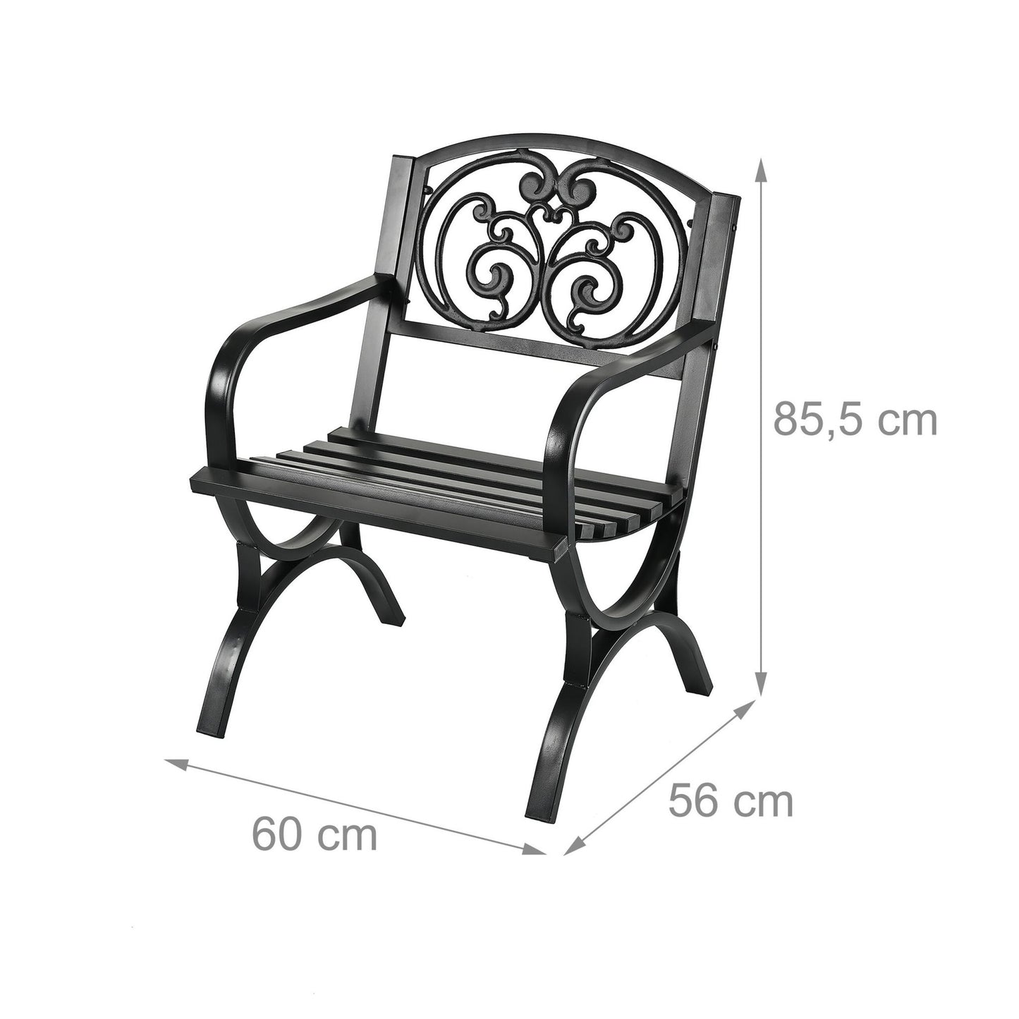 Antique Metal Garden Armchair – Vintage Outdoor Seating