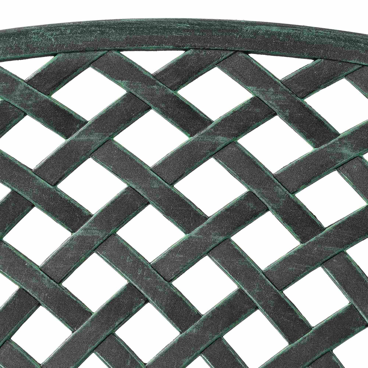 Antique Metal Garden Bench, Black & Green