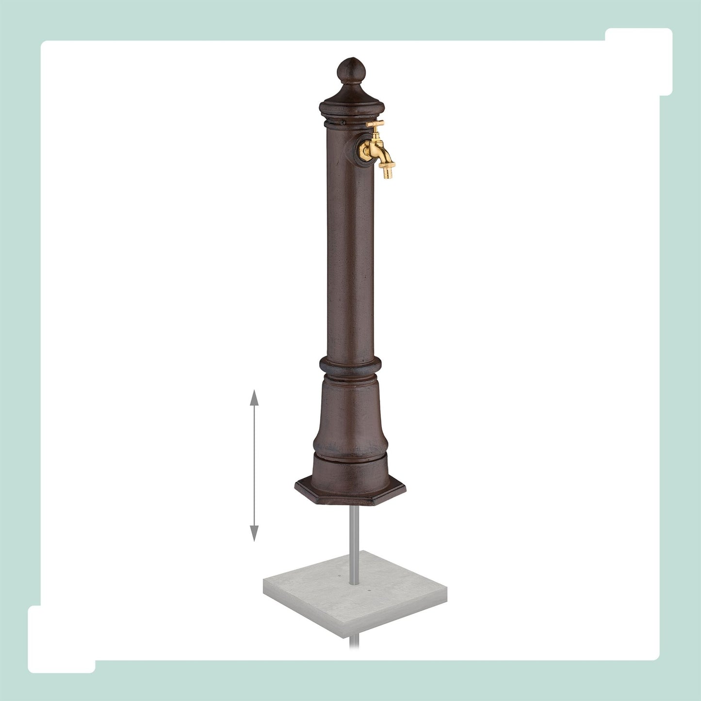 Antique Metal Garden Fountain with Tap, 80 cm