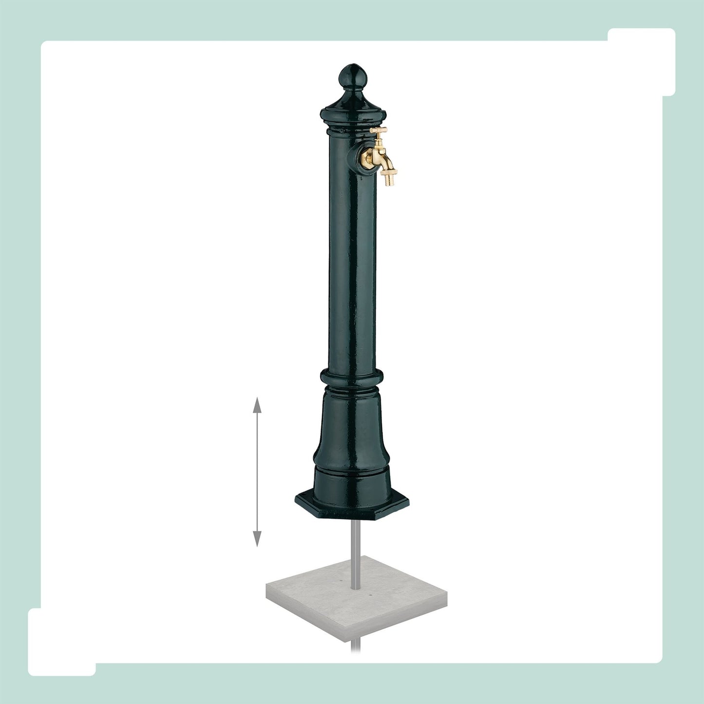 Antique Metal Garden Fountain with Tap, 80 cm