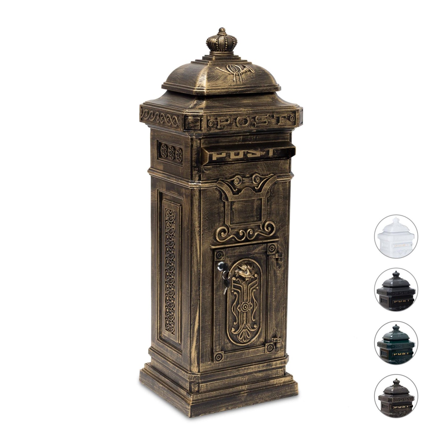Antique Style Cast Aluminium Freestanding Mailbox