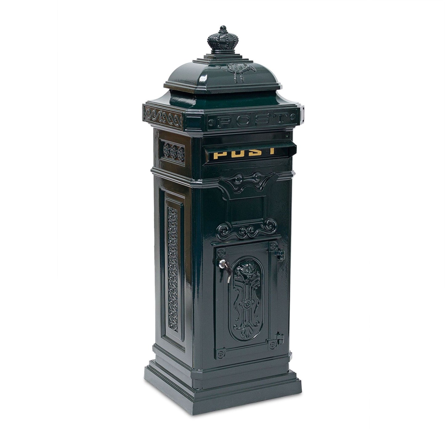Antique Style Freestanding Mailbox, Cast Aluminium