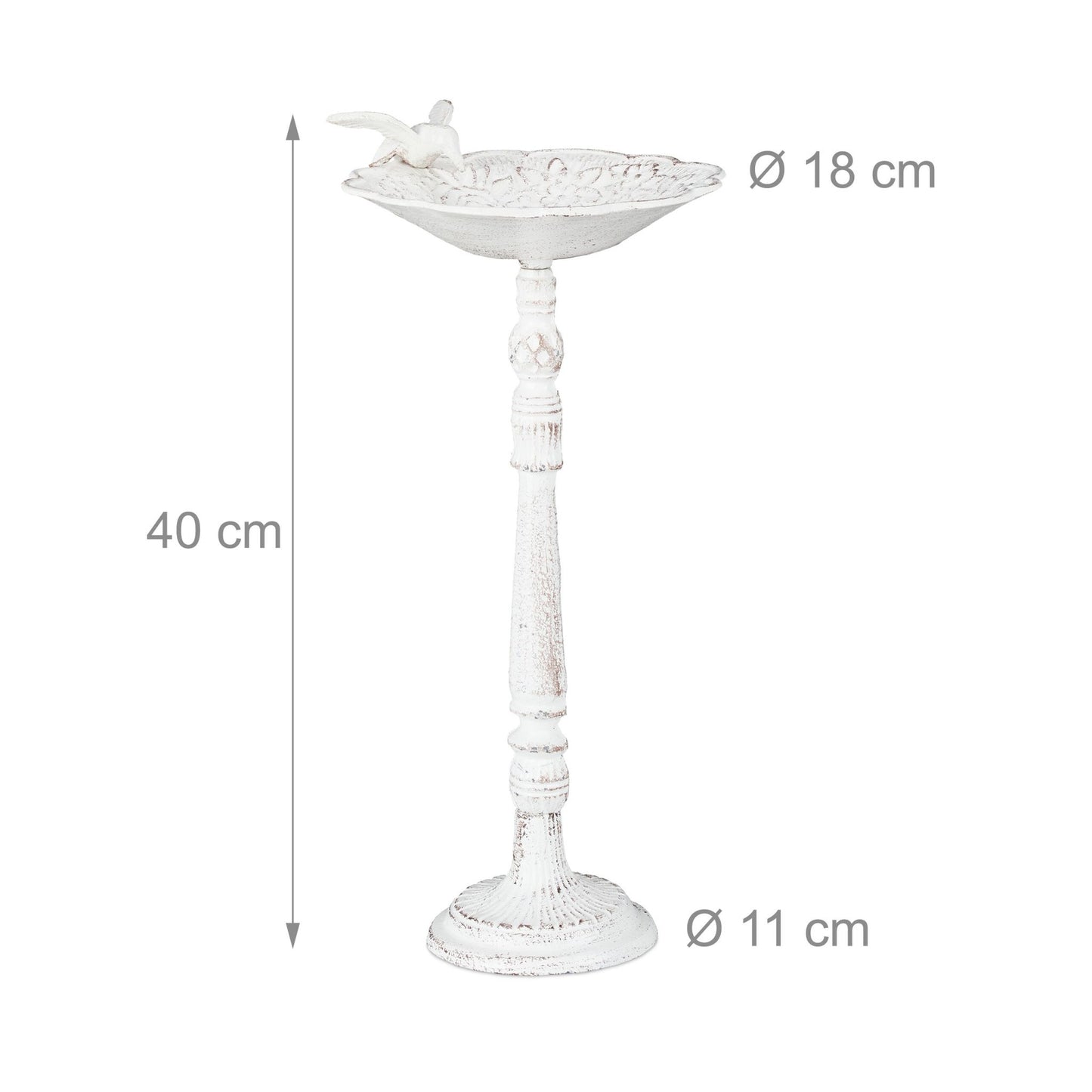 Antique cast iron bird bath