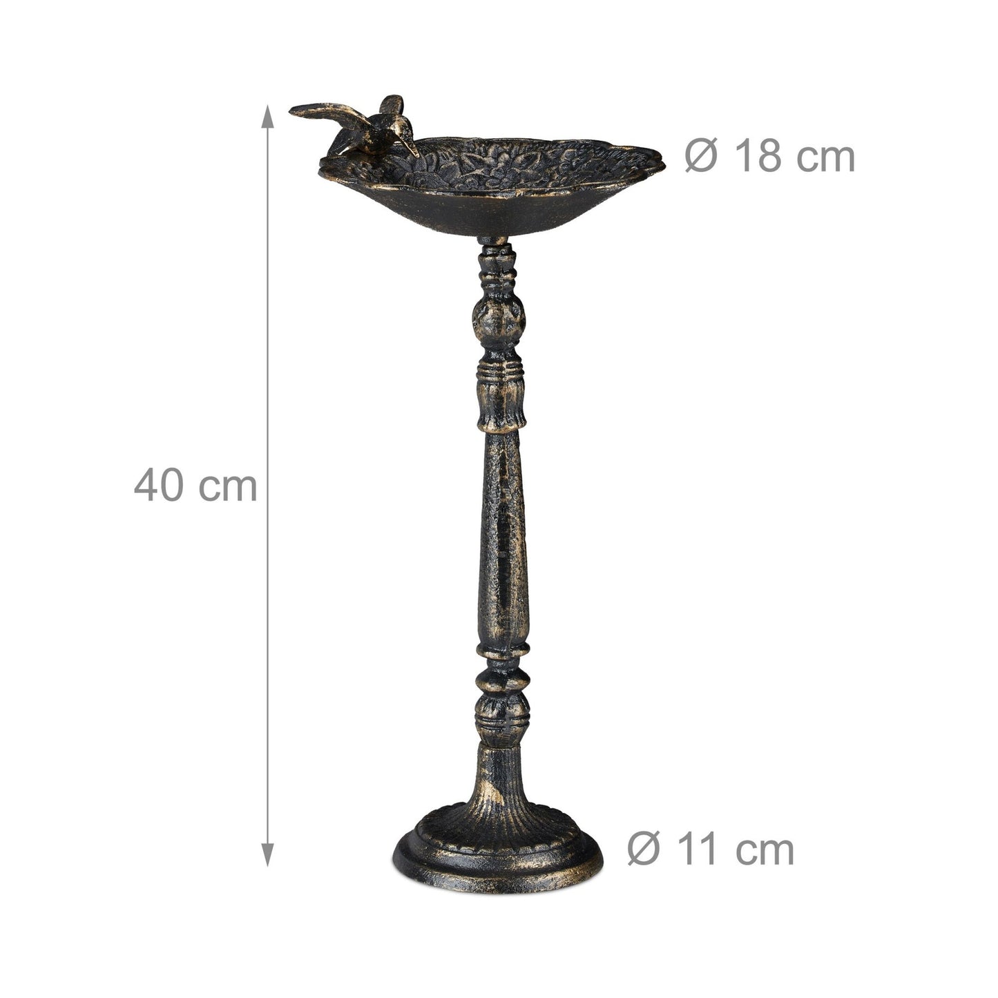 Antique cast iron bird bath