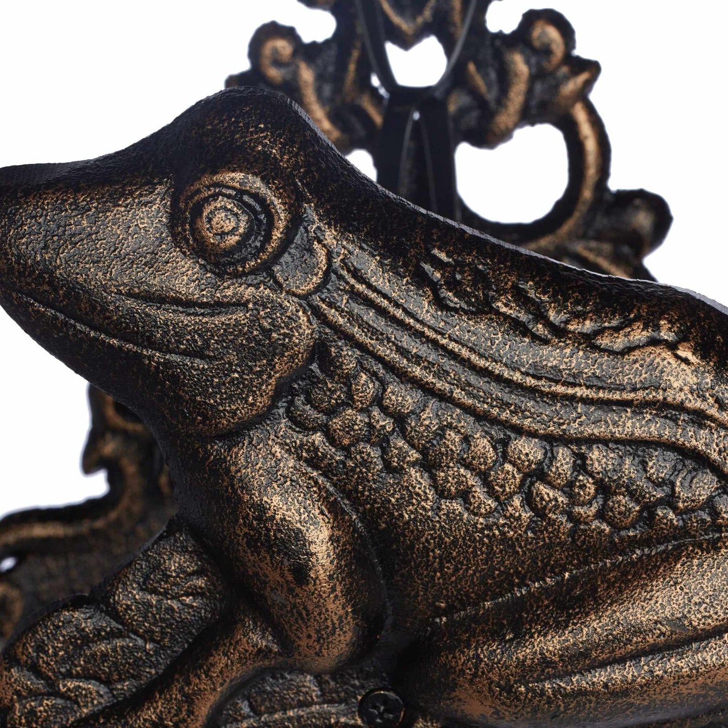 Antique hose holder with frog