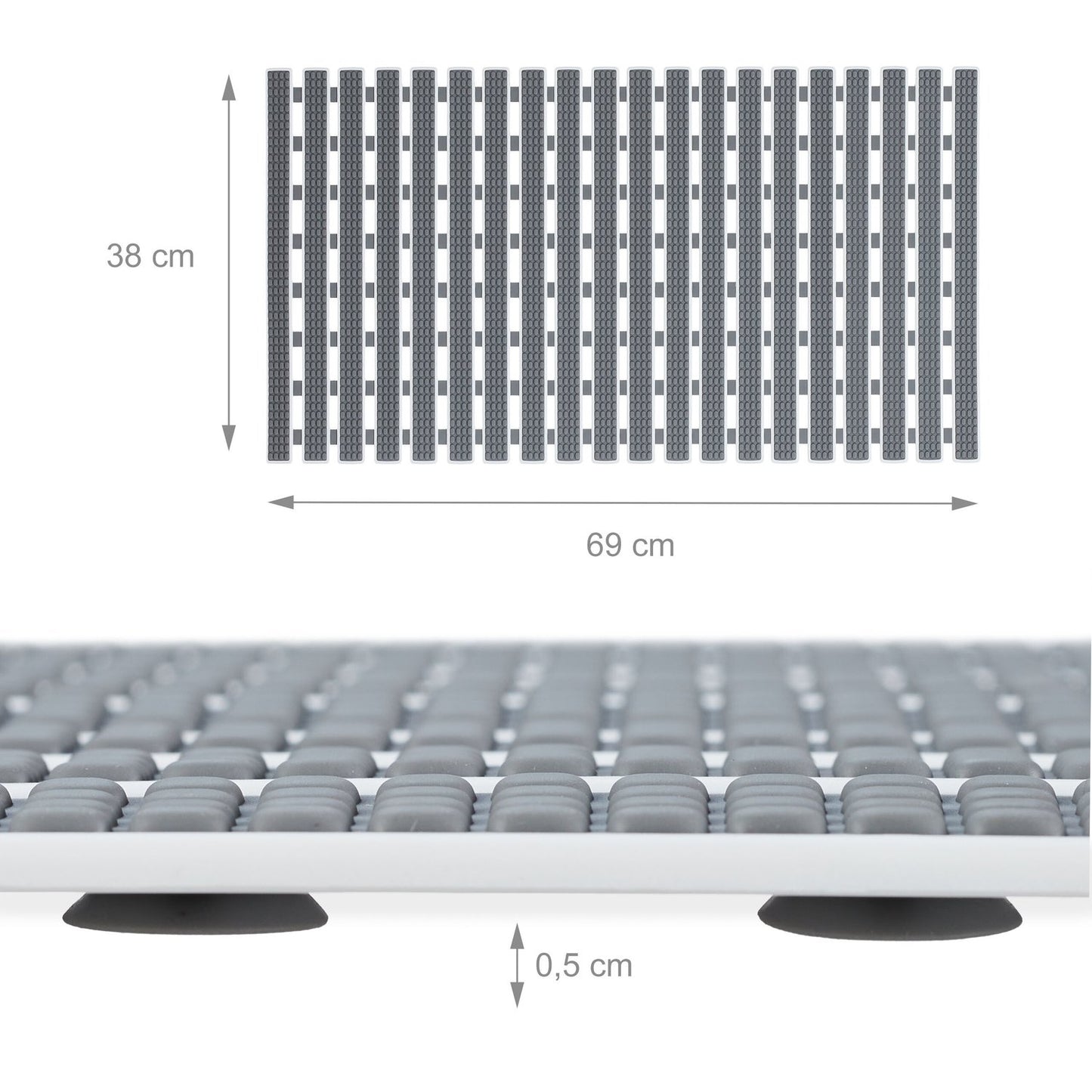 Anti-slip mat for shower and bathtub