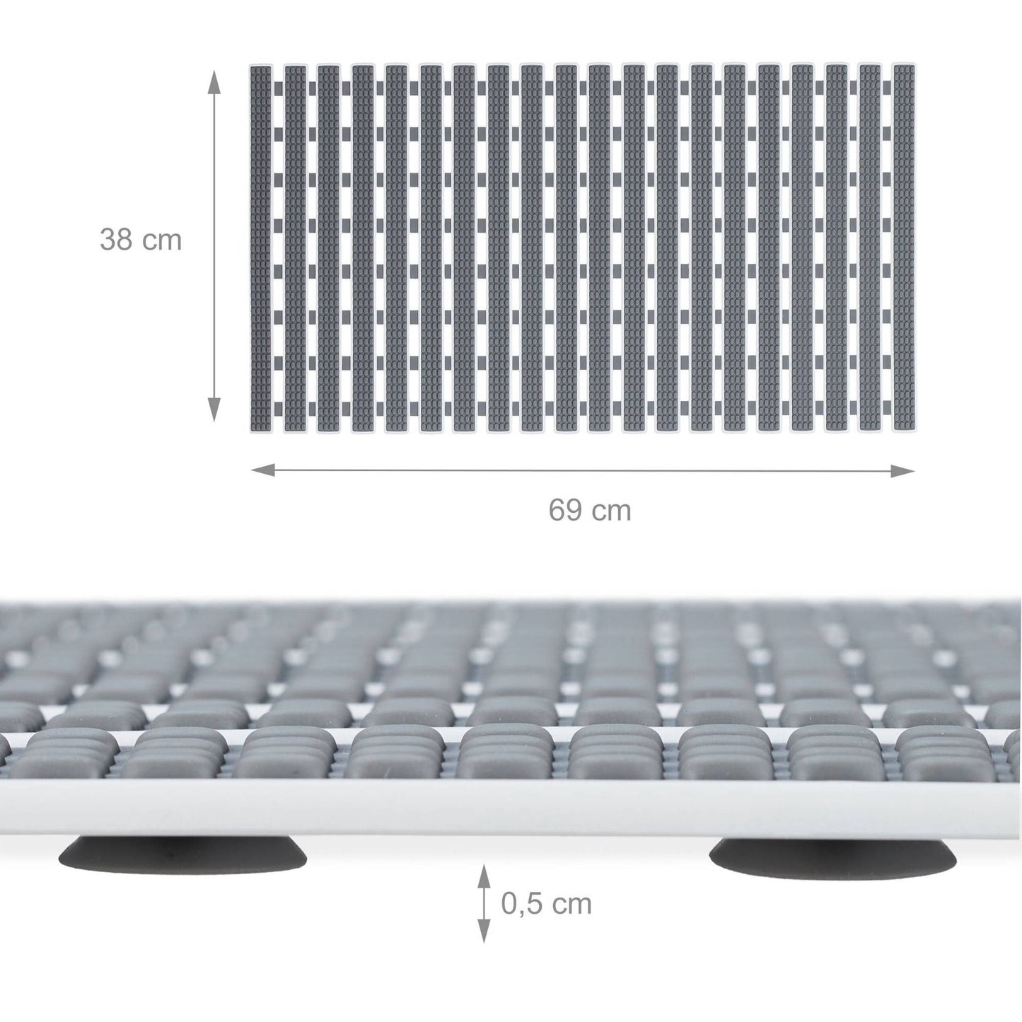 Anti-slip mat for shower and bathtub