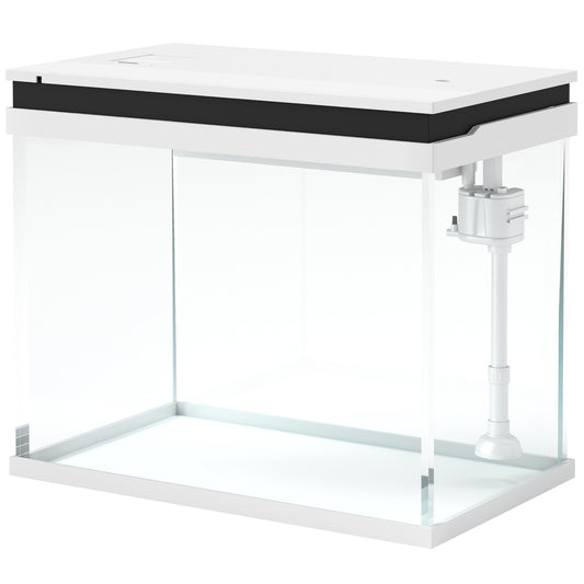 Aquarium, 41L glass with filter, LED & pump - White