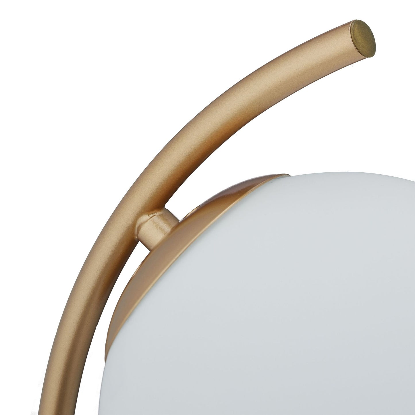 Arched table lamp with globe shape