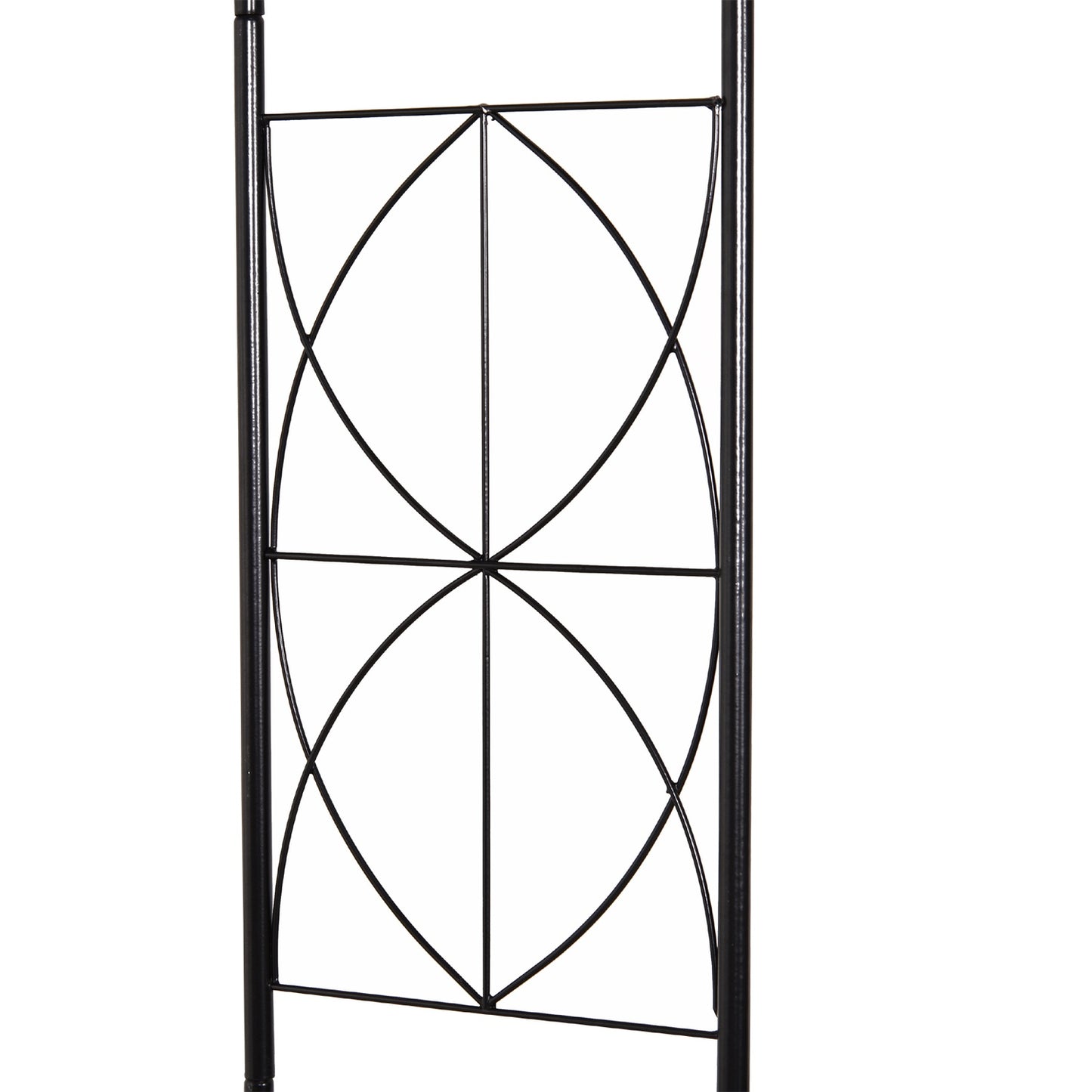 Metal Garden Arch Trellis, Black, 114x30x230 cm