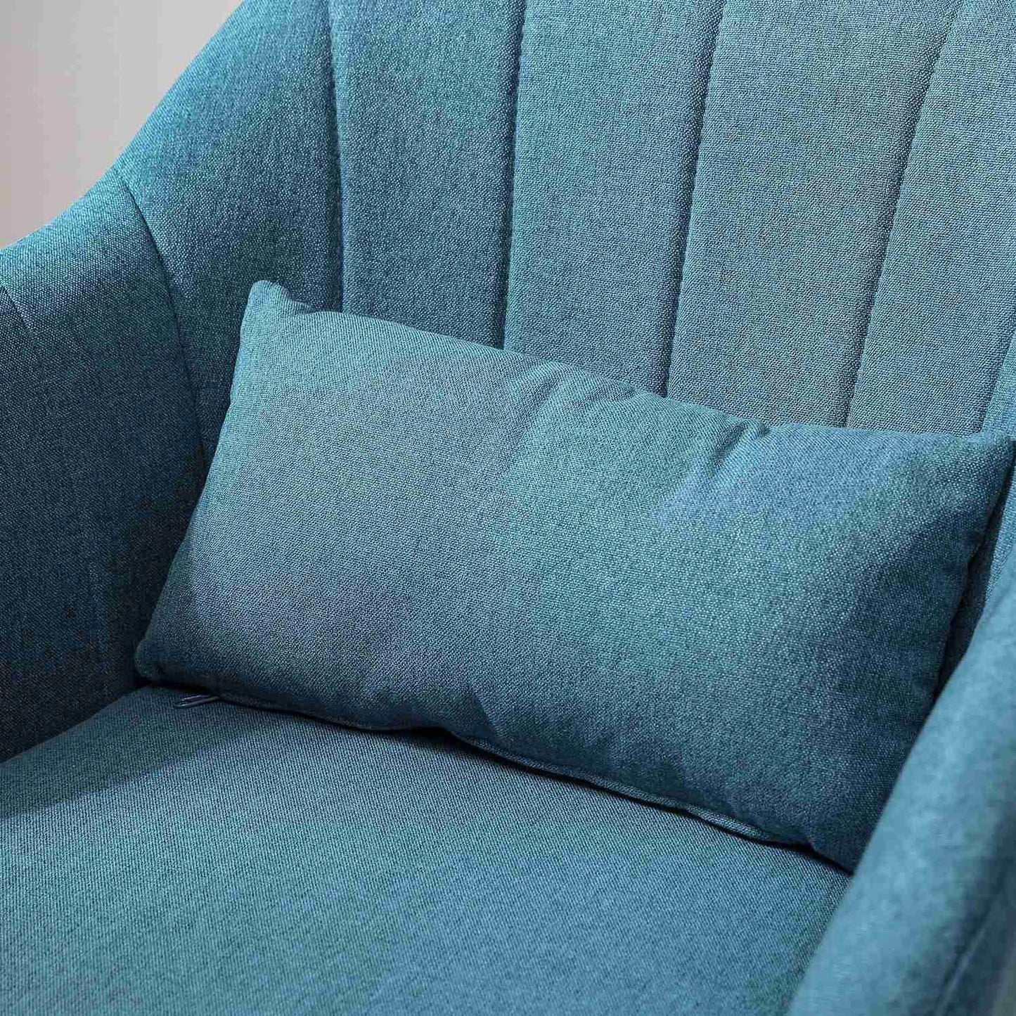 Armchair Lounge chair, Adjustable with lumbar cushion - Light blue