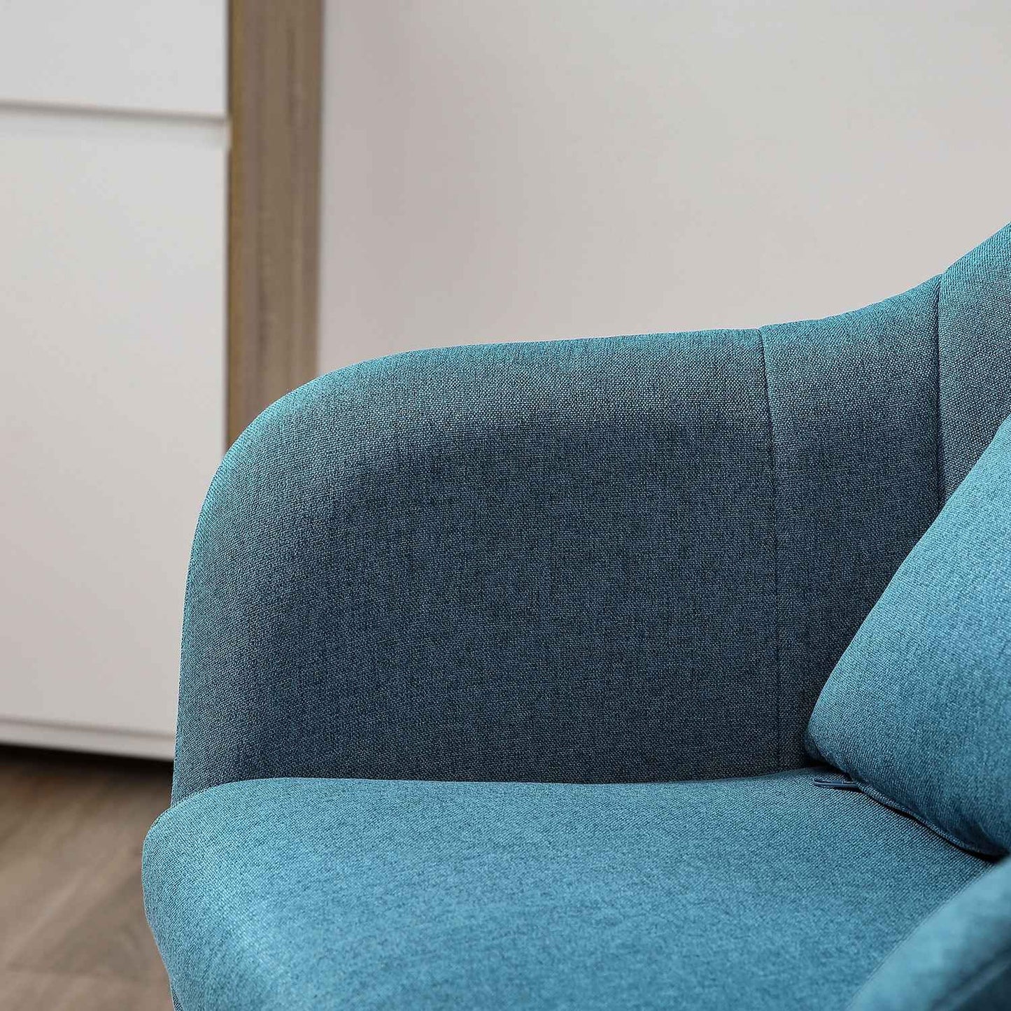 Armchair Lounge chair, Adjustable with lumbar cushion - Light blue