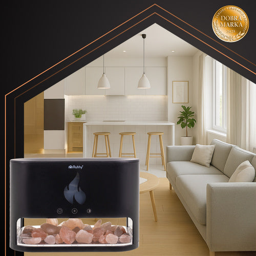 Aroma Diffuser Humidifier, 250ml, LED Fireplace Effect