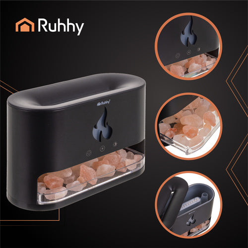 Aroma Diffuser Humidifier, 250ml, LED Fireplace Effect