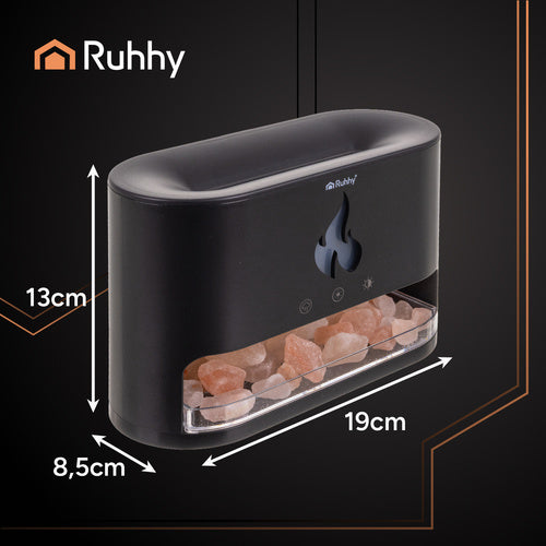 Aroma Diffuser Humidifier, 250ml, LED Fireplace Effect