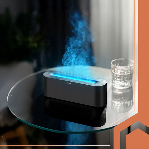 Aroma Diffuser & Humidifier, 250ml, LED Flame Effect