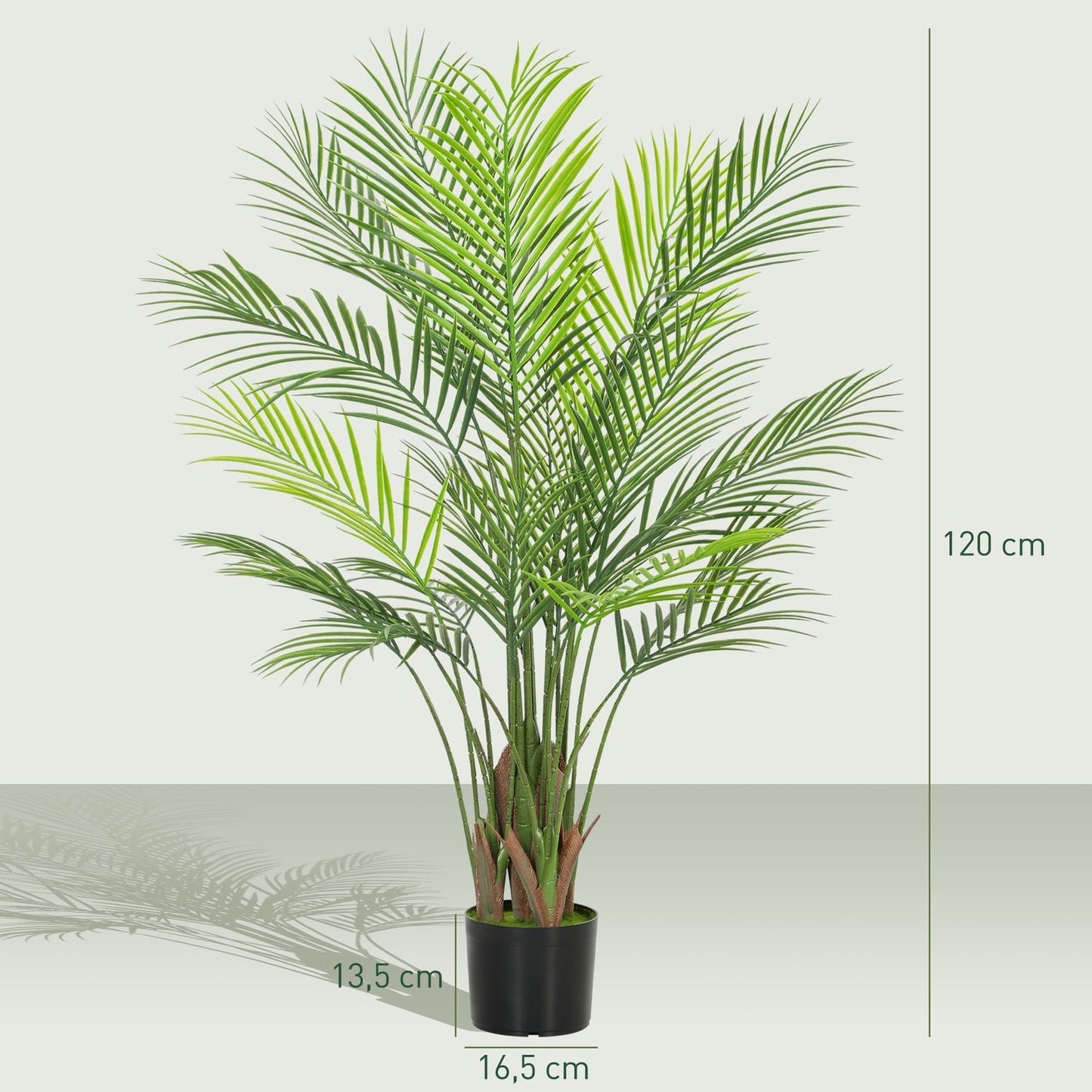 Artificial Areca Palm Tree, 120cm, UV-Resistant Indoor/Outdoor
