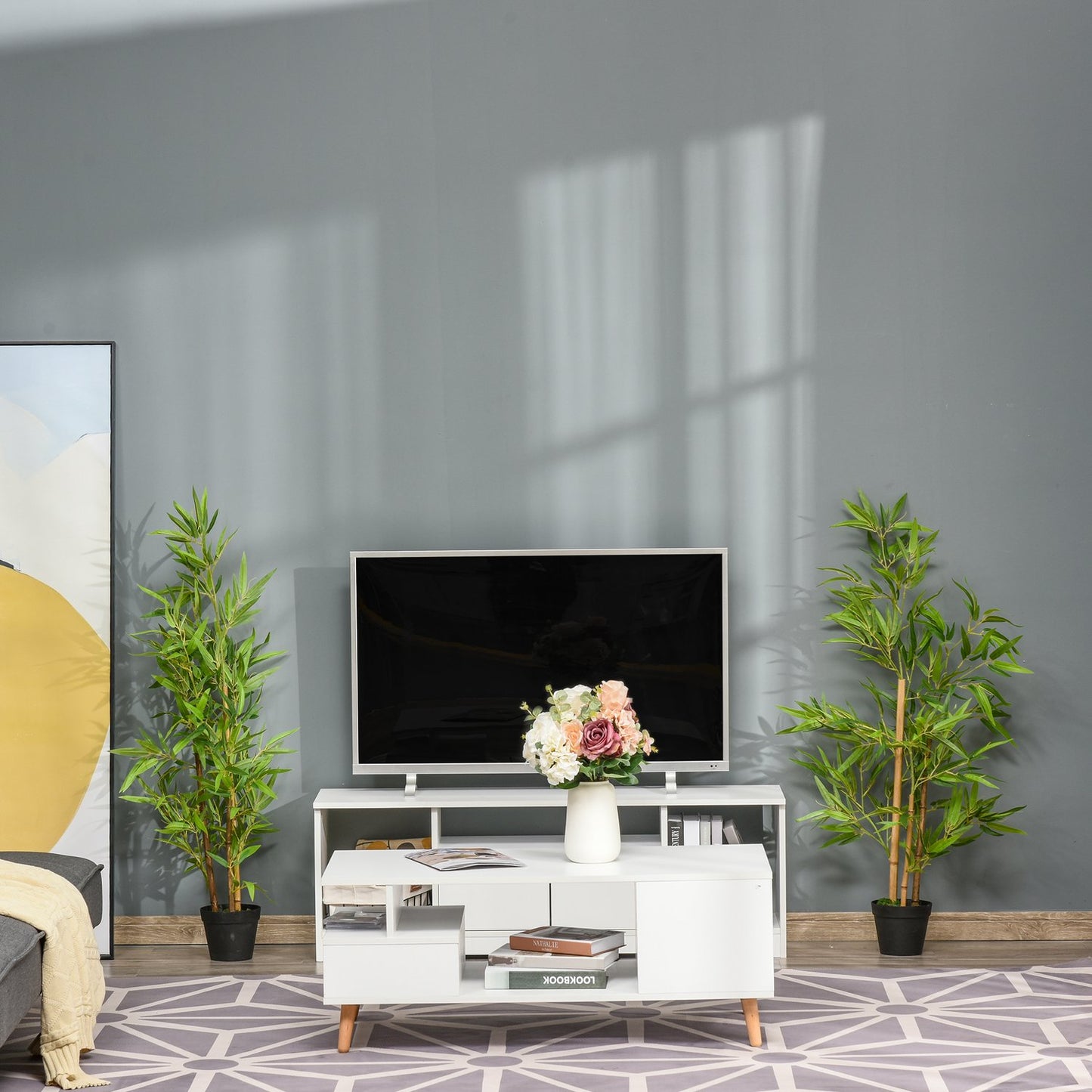 Artificial bamboo plant, 120cm, lifelike indoor decor